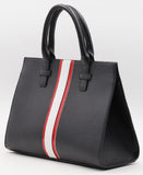 Beverly Bag - Black with Red & White Stripe