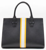 Beverly Bag - Black with Yellow & White Stripe