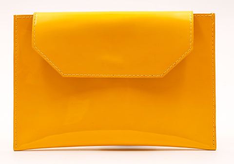 Sunset Cross body in Yellow Patent Leather